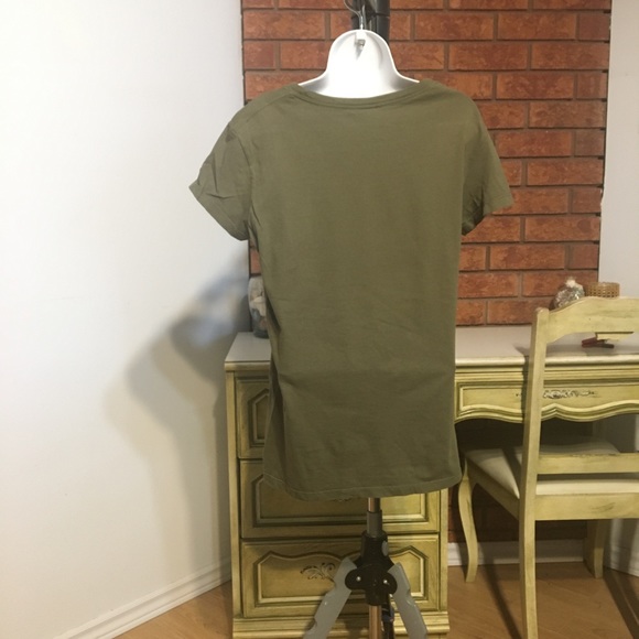 Vintage green khaki eagle t-shirt - Picture 2 of 2